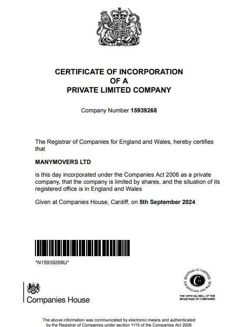 UK Certificate